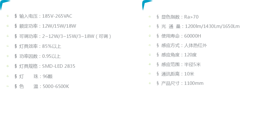 正能量LED智能照明系統(tǒng)技術參數(shù)
